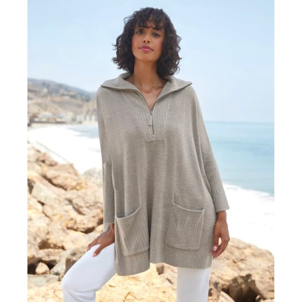 Barefoot Dreams CozyChic Lite Half Zip Tunic Top Size XXS/XS 41573